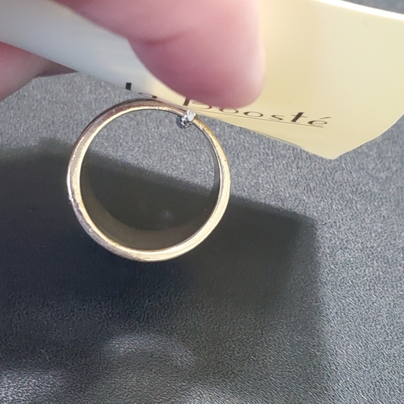 Gold tone turquoise enamel ring - Picture 6 of 8